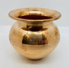 คุณภาพสูงทนทานอินเดียสไตล์ทองแดง Lota สำหรับตกแต่งบ้านวัดและห้องครัว - Product Image 5