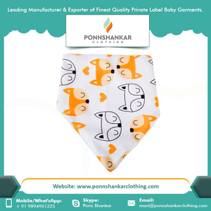Bavoirs pour bébé en coton biologique 100% |   Bavoirs imprimés numériquement |   Bavoirs d'alimentation pour bébés doux et absorbants |   Bavoirs pour nouveau-nés réutilisables - Product Image 2