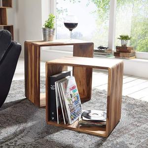 Modern Creative Design Solid Wood Side <b>Table</b> Set New 2 Piece Nesting <b>Coffee</b> <b>Tables</b> and Center <b>Table</b> for Living Room Furniture - Product Image 2