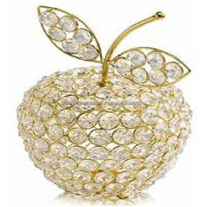 Escultura decorativa con forma de manzana de cristal - Product Image 1