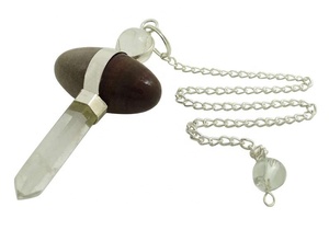 Shiva lingam-péndulo de Reiki con forma ovalada, para principiantes, con espiga, piedra curativa, Péndulo de Reiki - Product Image 3