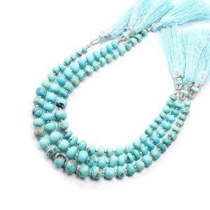 Natural Arizona turquesa medallón liso forma 8 pulgadas cuentas de piedras preciosas - Product Image 1