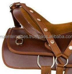 Silla de Montar Occidental Sintética de Alta Calidad y Duradera para Caballo con Herrajes de Acero Inoxidable, Juego de Silla de Montar, Tamaño de Asiento de 14 a 18 Pulgadas - Product Image 3