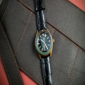 สายนาฬิกาหนังจระเข้สีดำบางเฉียบทำด้วยมือสายคาดแฟชั่นสี่เหลี่ยมส่งออกจากเวียดนาม - Product Image 6