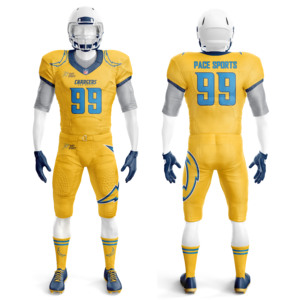 ชุดยูนิฟอร์มอเมริกันฟุตบอลแบบซับลิเมชั่น ดีไซน์ใหม่สำหรับเยาวชน ปรับแต่งได้เต็มที่ พร้อมพิมพ์โลโก้ตามสั่ง - Product Image 3