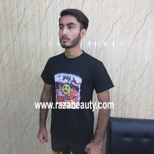 T-shirt pour homme en polyester/coton respirant, écologique, coupe classique, de qualité supérieure, imprimé sur mesure - Product Image 2