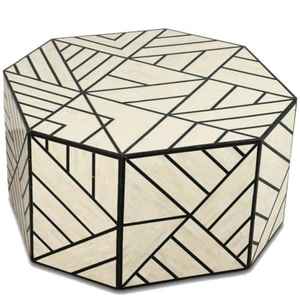 Taburete lateral con incrustaciones de hueso de la mejor calidad hecho a mano, muebles para el hogar de calidad, muebles geométricos de fabricante indio - Product Image 1