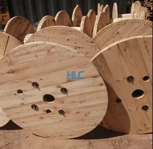 Enrouleur de câble en bois, matériau en bois/placage, conception personnalisée, enrouleur de câble, fournisseur d'or, kit de démontage, enrouleur de câble - Product Image 1