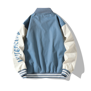 Veste bomber à col montant personnalisable avec broderie de logo, hiver, grande taille, vente en gros pour hommes - Product Image 4