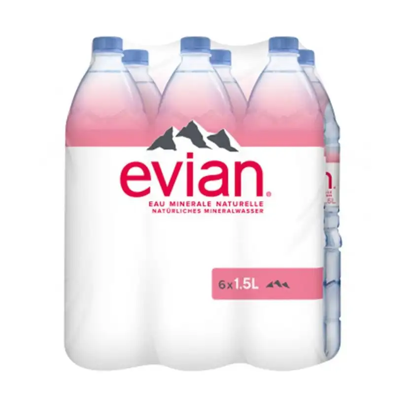 مياه الشرب المعدنية من إيفيان بأرخص سعر ، مياه الينابيع (جميع الأحجام) متوفرة هنا للبيع
