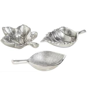 Bol de couleur émaillée Aluminium Métal Texture martelée Mangue Forme de feuille Design Fait à la main Bol décoratif pour la maison - Product Image 3