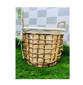 Wholesale Handicraft Handmade <b>Picnic</b> Water Hyacinth <b>Basket</b> Storage ECO Friendly From Vietnam Best Supplier - Product Image 3