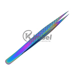 Pince à épiler multifonctionnelle professionnelle à pointe pointue en acier inoxydable Extensions de cils Logo personnalisé Durable - Product Image 1