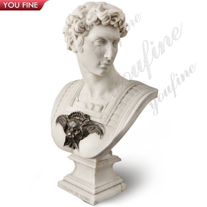 YOUFINE Escultura <span class=keywords><strong>de</strong></span> Busto <span class=keywords><strong>de</strong></span> Emperador Romano en Mármol Rojo y Blanco, Tallada a Mano, <span class=keywords><strong>Figura</strong></span> Histórica Clásica para Decoración Interior <span class=keywords><strong>de</strong></span> Bibliotecas - Product Image 5