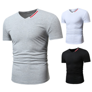 Camisetas personalizadas para hombre, recién llegadas, originales, sólidas, cómodas, de algodón, precio económico, MOQ bajo, logotipo personalizado. - Product Image 2