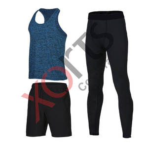 Vêtements de sport unisexes pour athlètes actifs, course à pied, entraînement, yoga, compression, fitness, extensibles dans quatre sens, respirants, écologiques - Product Image 1