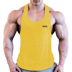 Débardeur vierge de haute qualité pour hommes, avec logo personnalisé, en coton, polyester, respirant et tricoté - Product Image 4