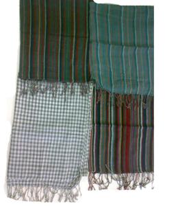 Estola chal con estampado de viscosa 100% para adultos primavera verde Web Color rayas patrón geométrico estilo liso para chales - Product Image 1