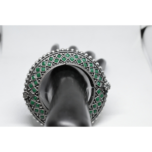 indian handmade latest designer <b>silver</b> look alike western look openable <b>bangle</b> for girls and <b>women</b> - Product Image 1