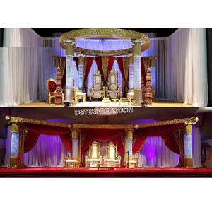Designer FRP Crystal Pillar Wedding Mandap <b>Marvelous</b> Wedding FRP Crystal Mandap Stage Fascinating Modern Style Wedding Mandap - Product Image 1