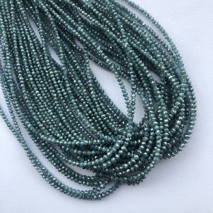 Cuentas Sueltas Facetadas de Piedra de Diamante Azul Natural de 2 mm y 3 mm, Diseño Moderno para la Fabricación de Joyas, Ofertas de Moda, Calidad AAA en Línea - Product Image 2