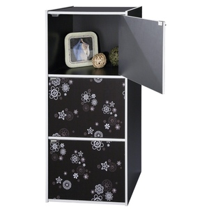 Living room 3-Tier Cabinet with 3-Door in Flower Pattern - Product Image 2