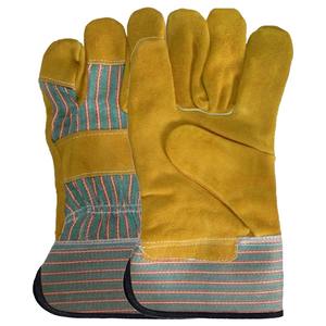 Gants de travail en cuir de vachette fendu pour hommes et femmes, toutes saisons, gants de sécurité industrielle, antidérapants et anti-coupures pour tous. - Product Image 4