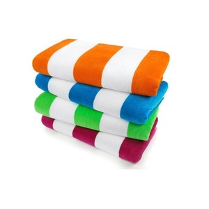 Toallas de baño de algodón de secado rápido duraderas orgánicas baratas y mejores 100% 70x140cm 450 GSM Toallas de playa ligeras certificadas GOTS - Product Image 1