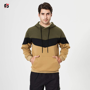 Pull à capuche avec Logo personnalisé pour homme, 100% coton, manches longues, Patchwork multicolore, décontracté, OEM, vêtements d'extérieur, vente en gros - Product Image 6