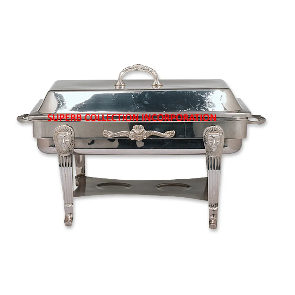 Hot Selling High Quality Silver Rectangular Chafing Dish and Warmers With Lids on Hot Sale OEM Factory Sale