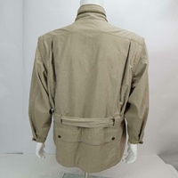 Veste Safari Unisexe Respirante Grande Taille avec Logo Personnalisé et Fermeture Éclair, Longue, Imperméable, pour l'Automne, Vêtements de Travail d'Extérieur pour Équipe