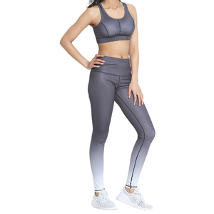 Ensemble de 2 pièces de leggings de yoga et de soutien-gorge de sport personnalisés - Extensible dans les quatre sens, respirant, respectueux de l'environnement, imprimé par sublimation - Product Image 2