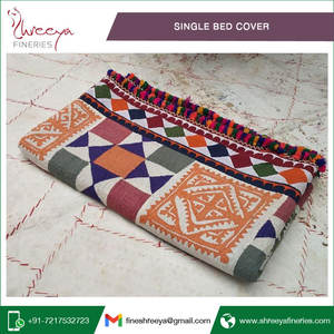 Commande personnalisée disponible couverture de lit simple en coton de qualité brodé à la main motif géométrique classique taille adulte non jetable maison - Product Image 4