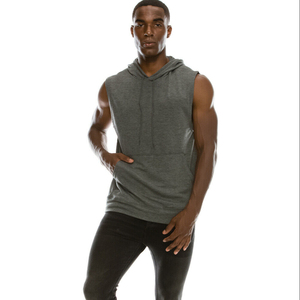 Personalizado de los hombres sin mangas gimnasio Fitness Muscle Tank Top chaleco 100% algodón ligero Reversible verano ropa exterior transpirable Casual - Product Image 1