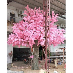 Su misura grande alta simulazione 500cm in fibra di vetro artificiale rosa scuro fiore di ciliegio albero durevole e realistico in vendita - Product Image 5