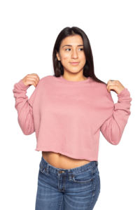 Haut court personnalisé pour femmes, sweat-shirt à capuche pull à manches longues, décontracté, coupe ample, hauts en polaire, grande taille pour le printemps - Product Image 3