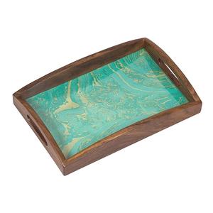 Bandejas de Madera de Color Verde para Servir Deliciosos Alimentos y Postres, Uso en Hoteles, Restaurantes y Cocina Casera - Product Image 1