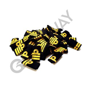 Best Sale Quality Embroidered Epaulette Shoulder Boards Customized <b>Black</b> Gold Color - Product Image 6