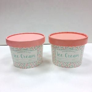 Coppette per <span class=keywords><strong>gelato</strong></span> personalizzate con coperchi, ciotole usa e getta in carta kraft per yogurt, <span class=keywords><strong>gelato</strong></span>, yogurt <span class=keywords><strong>gelato</strong></span> (Froyo) e sorbetto - Product Image 1