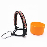 Bouteilles d'eau en polyester à large ouverture pour la survie en plein air, écologiques, pour les meilleures ventes, avec sangle, 12-64 oz