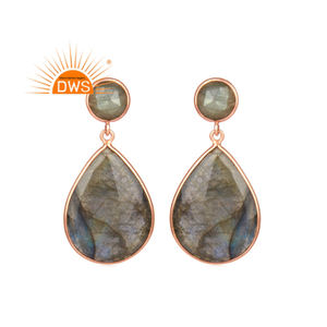 Pendiente colgante de piedras preciosas de labradorita Natural de Plata de Ley 925 para mujer, joyería para mujer, regalo para ella - Product Image 1