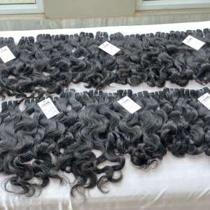 Extensiones de Cabello Humano Virgen Indio 100% Natural, Cabello de Templo Indio de la Mejor Calidad, con Cutícula Alineada, Venta al Por Mayor - Product Image 2