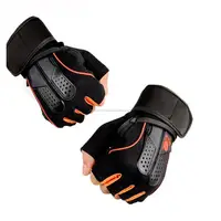 Custom Logo Wholesale HIFWG4 Leather Men Women Weight Lifting Gym Gloves With Wrist Wraps