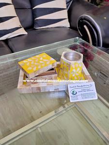 Usine En Gros Eid Cadeau Ensemble Mère Perle Incrustation Mubkhar Plateau Bakhoor Brûleur Madkhan-Lavande Religieux Bois De Santal Océan - Product Image 3