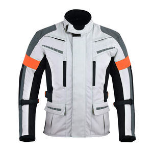 Chaqueta de Motocross Reflectante Unisex, Transpirable, Ignífugo, Impermeable, Almohadillas para Cuello de Carreras, Armadura de Moto de Estilo Occidental - Product Image 1