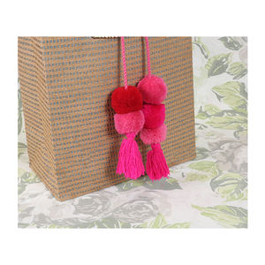 Bolso decorativo de moda, borla colorida, fabricación de la India - Product Image 1