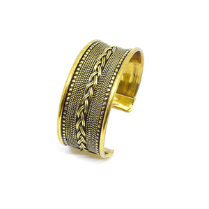 Bijoux de Noël 2027, magnifique design, bracelet en laiton plaqué or fait main, réglable, trois magnifiques pierres précieuses. - Product Image 4