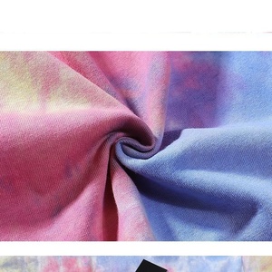 Camiseta de manga corta con cuello redondo cruzado para mujer, ropa holgada informal con estampado tie dye de Primavera/Verano, talla grande - Product Image 6