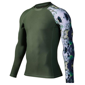 Rashguard à manches longues respirant, écologique, à séchage rapide, protection solaire, impression numérique personnalisée pour sports de Jiu Jitsu BJJ, pour hommes adultes - Product Image 3