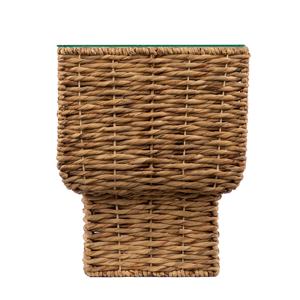 Table acrylique de jacinthe naturelle avec dessus en verre, produit de fabrication d'usine, style antique, pour meubles de salon - Product Image 3